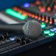 audio equipment microphone and board mixer
