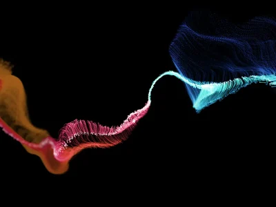 colorful lines of light representing best audio package